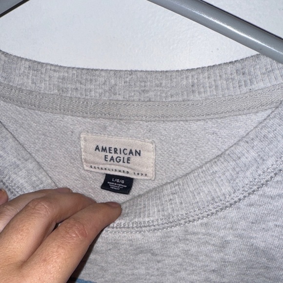 American Eagle Outfitters Heather Gray Crew Neck Sweater - Picture 3 of 3